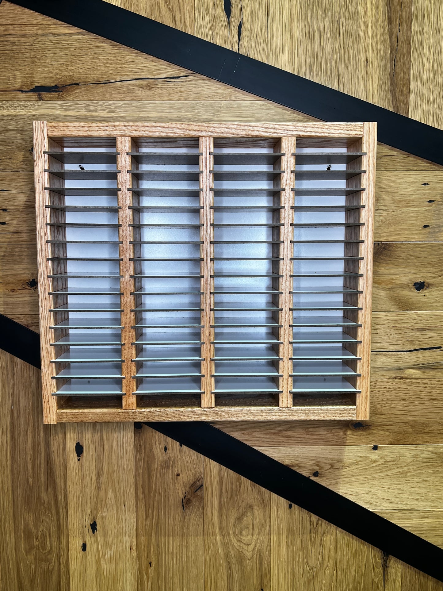 64 Slot Wood Scrapbooking Inkpad Storage Organizer